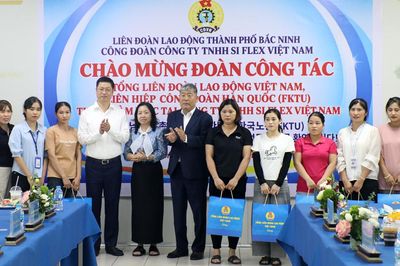 Tổng Liên đoàn Lao động Việt Nam và Công đoàn Hàn Quốc làm việc tại doanh nghiệp Bắc Ninh