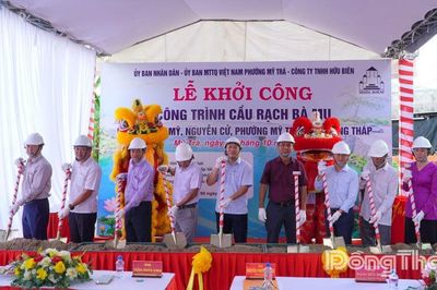 Phường Mỹ Trà: Khởi công công trình cầu Rạch Bà Mụ