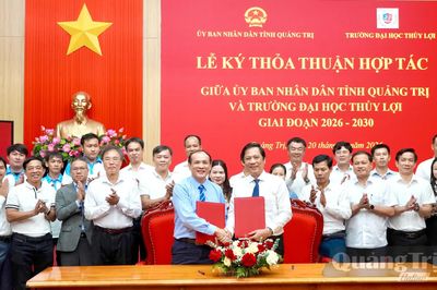 UBND tỉnh ký kết thỏa thuận hợp tác với Trường đại học Thủy lợi