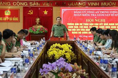 Đảng ủy Công an Trung ương giám sát việc thực hiện Nghị quyết Đại hội XIV tại Công an TP Đà Nẵng