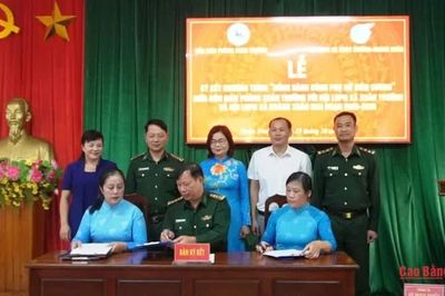 Bộ đội biên phòng tỉnh ký kết Chương trình 'Đồng hành cùng phụ nữ biên cương' giai đoạn 2026 - 2030