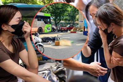Người chị khóc ngất tại hiện trường vụ tai nạn khiến em gái tử vong ở Hà Nội