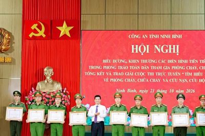 Ninh Bình: Biểu dương 55 tập thể, cá nhân tiêu biểu trong phong trào toàn dân tham gia phòng cháy, chữa cháy