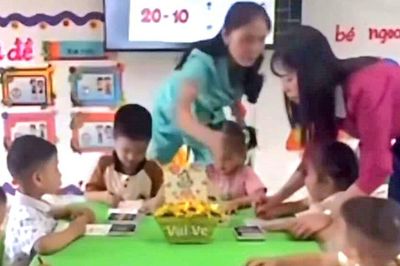 Tạm đình chỉ 2 giáo viên mầm non tát vào mặt bé gái trong giờ học