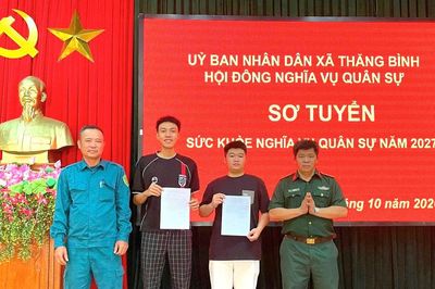 Xã Thăng Bình tiếp nhận 43 đơn tình nguyện nhập ngũ năm 2027