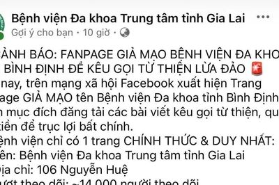 Cảnh giác chiêu trò mạo danh Bệnh viện Đa khoa Trung tâm tỉnh Gia Lai để lừa đảo