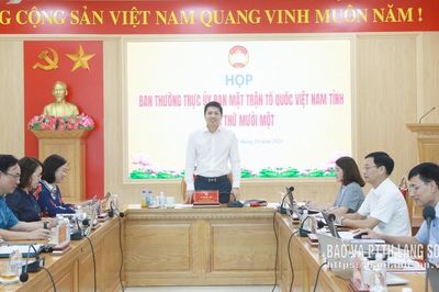 Họp Ban Thường vụ Đảng ủy MTTQ, các đoàn thể tỉnh và Ban Thường trực Ủy ban MTTQ Việt Nam tỉnh tháng 10/2026