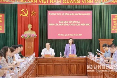 Thường trực HĐND tỉnh làm việc với các xã: Đình Lập, Thái Bình, Châu Sơn, Kiên Mộc