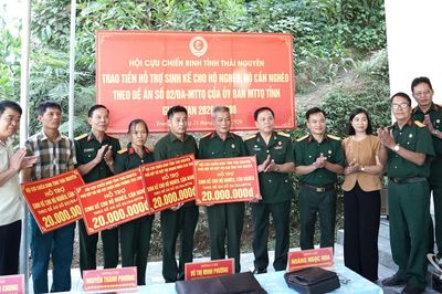 Hội Cựu chiến binh tỉnh hỗ trợ sinh kế cho hộ nghèo