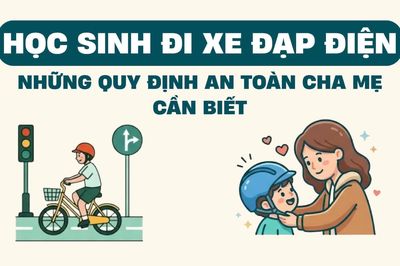 Học sinh đi xe đạp điện: Những quy định an toàn cha mẹ cần biết
