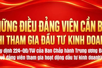 [Infographic] - Những điều đảng viên cần biết khi tham gia đầu tư kinh doanh