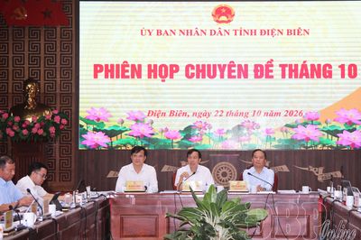 UBND tỉnh họp phiên chuyên đề tháng 10/2026