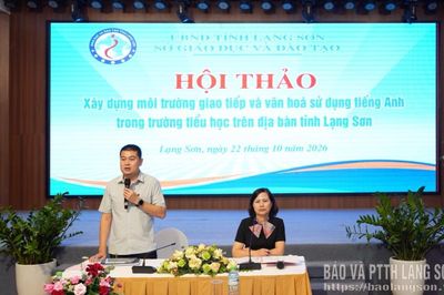 Hội thảo xây dựng môi trường giao tiếp và văn hoá sử dụng tiếng Anh trong trường tiểu học trên địa bàn tỉnh