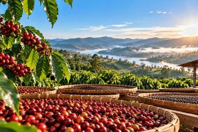 Giá cà phê hôm nay 22/10/2026: Tây Nguyên tiếp tục giảm, Robusta lao dốc, giá rang xay đồng loạt đi xuống