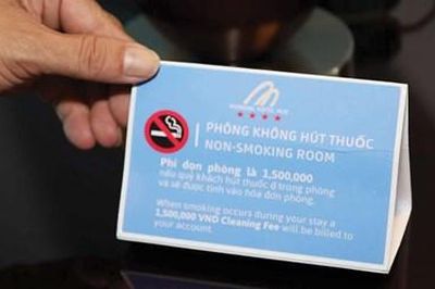 Giữ không gian lưu trú không khói thuốc