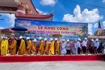 Vĩnh Long: Khởi công xây dựng công trình cầu dân sinh Chùa Tuyên Linh tại xã An Định