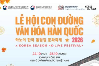 Lễ hội Con đường văn hóa Hàn Quốc 2026 sẵn sàng chào đón công chúng Hà Nội
