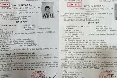 Truy nã đặc biệt 4 phạm nhân trốn khỏi Trại giam A2