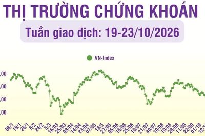 [Infographic] Chứng khoán tuần 19-23/10: VN-Index tăng 4% lên mức 1.774,15 điểm, thanh khoản trong tuần tăng