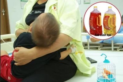 Bé 16 tháng viêm phổi sau uống nhầm dầu thắp đèn thờ