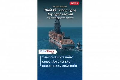 [VIDEO] Thay chân vịt hàng chục tấn cho tàu khoan ngay giữa biển