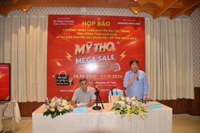 'Mỹ Tho Mega Sale 2026' diễn ra từ ngày 28-10 đến 1-11