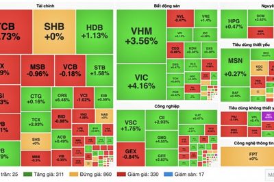 Chứng khoán 22/10: VN-Index tăng gần 22 điểm, dòng tiền phân hóa