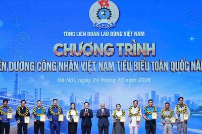 Tôn vinh 10 công nhân Việt Nam tiêu biểu toàn quốc năm 2026