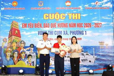 100 thí sinh tham gia vòng thi cụm xã, phường 1 Cuộc thi “Em yêu biển, đảo quê hương” năm học 2026 - 2027