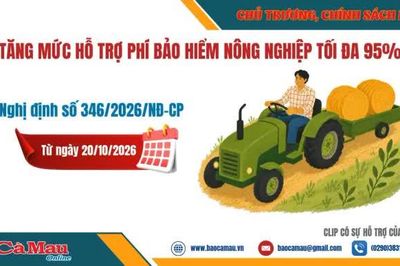 Từ 20/10, tăng mức hỗ trợ phí bảo hiểm nông nghiệp tối đa 95%