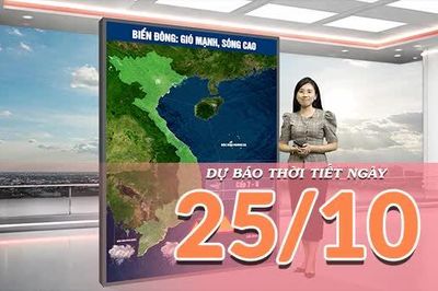 [Video] Dự báo thời tiết ngày 25/10/2026: Nam Biển Đông cảnh báo lốc xoáy, gió giật cấp 7-8, đất liền ngày nắng