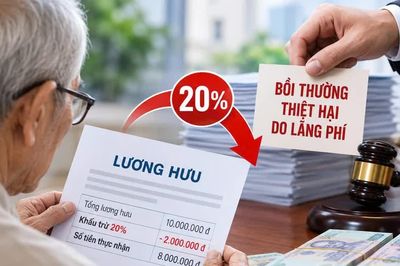 Có thể bị khấu trừ 20% lương hưu nếu trốn tránh bồi thường thiệt hại do lãng phí