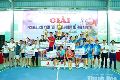 Giải Pickleball các nhóm tuổi tỉnh Thanh Hóa mở rộng năm 2026 khép lại thành công