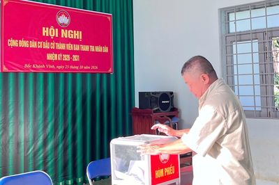 Xã Bắc Khánh Vĩnh tổ chức hội nghị bầu thành viên Ban Thanh tra nhân dân