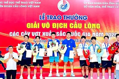 Lâm Đồng xếp thứ 3 toàn đoàn tại Giải Vô địch Cầu lông các cây vợt xuất sắc quốc gia