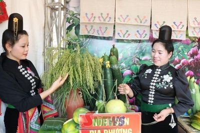 Trưng bày, giới thiệu các sản phẩm nông sản đặc trưng xã Chiềng Mai
