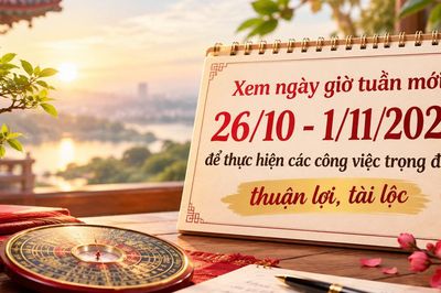 Xem ngày giờ tuần mới 26/10 - 1/11/2026 để thực hiện các công việc trọng đại thuận lợi, tài lộc