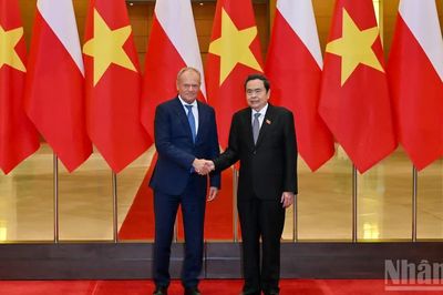 [Ảnh] Chủ tịch Quốc hội Trần Thanh Mẫn hội kiến Thủ tướng Cộng hòa Ba Lan Donald Tusk