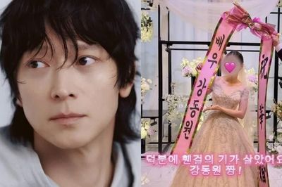 Kang Dong Won gửi hoa đến đám cưới của một người hâm mộ
