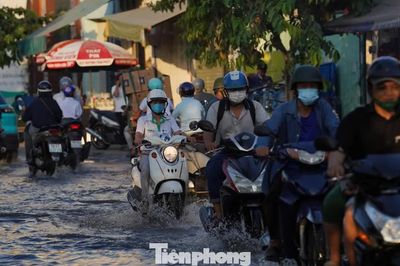 Triều cường dâng cao giờ tan tầm gây đảo lộn cuộc sống, sinh hoạt người dân TPHCM