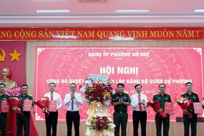 Nâng cấp Chi bộ Quân sự phường An Khê thành Đảng bộ Quân sự phường