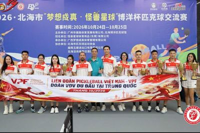 Việt Nam nhất toàn đoàn tại giải Pickleball Bắc Hải mở rộng 2026
