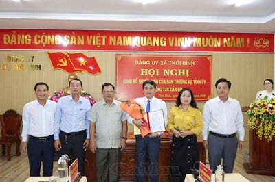Xã Thới Bình có tân Phó Chủ tịch UBND xã