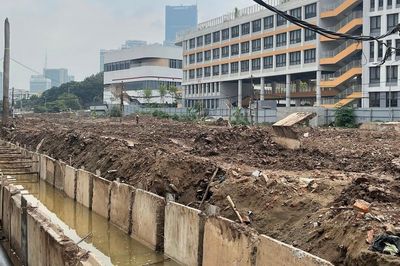 Hà Nội: Cận cảnh tiến độ đường nối Phạm Hùng – Lê Đức Thọ