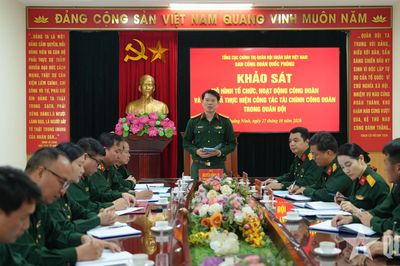Ban Công đoàn Quốc phòng khảo sát hoạt động công đoàn tại Binh đoàn 19