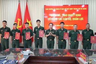 Bộ đội Biên phòng Đà Nẵng công bố quyết định điều động, bổ nhiệm đối với 23 sĩ quan