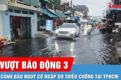 Chiều 27-10, dự báo triều cường tại TPHCM tiếp tục vượt mức báo động 3