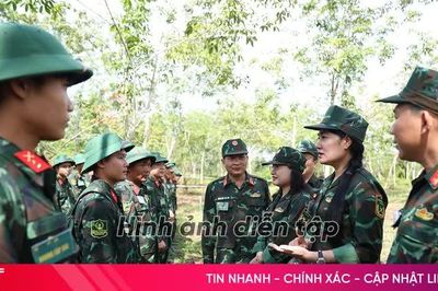 Trung đoàn 841 diễn tập thực hành tiếp nhận quân nhân dự bị qua trạm