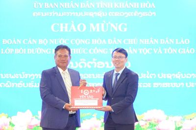 Phó Chủ tịch UBND tỉnh Nguyễn Thanh Hà tiếp Đoàn cán bộ nước Cộng hòa Dân chủ Nhân dân Lào