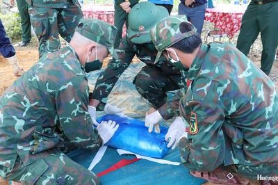 Tìm kiếm, quy tập một hài cốt liệt sĩ tại xã Lộc An